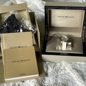 Armani Emporio watch, lizard skin